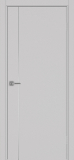 Межкомнатная дверь Optima Porte НЕАПОЛЬ 204 Молдинг SC (матовое серебро), Кромка в цвет полотна
