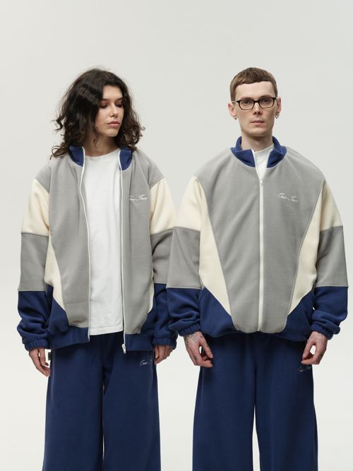 Толстовка One Two Zip-Up Grey-Navy Smoke