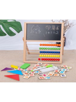 Счеты детские деревянные с магнитной доской