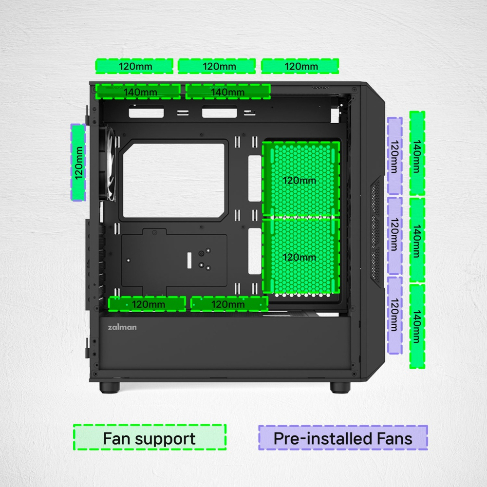 Корпус Zalman I3 Neo ARGB V2 черный