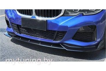 Юбка на передний бампер V.1 для BMW 3 G20 G21 Sedan Touring 2018+