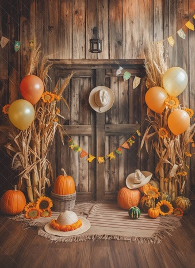 Дверь тыквы кантри стиль №1 - фон неопреновый