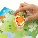 Наклейки обучающие тематические из EVA "Динозавры", 20х40 см, многоразовые, ЮНЛАНДИЯ, 663772