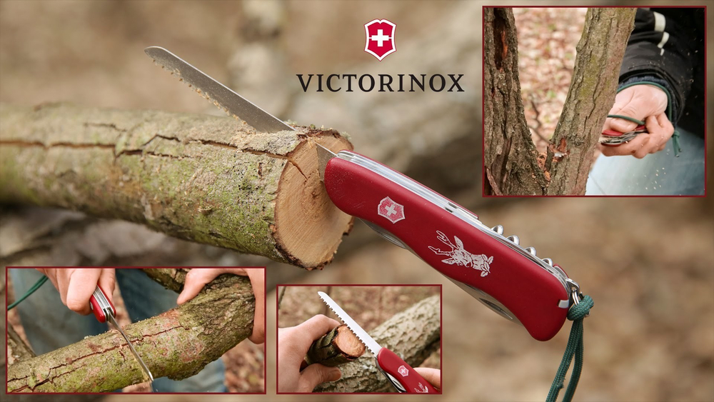 Нож Victorinox Hunter 111мм, красный, 0.8573