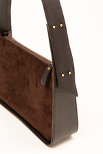 Louis Lefevre Сумка женская натуральная кожа замша через плечо средняя коричневая