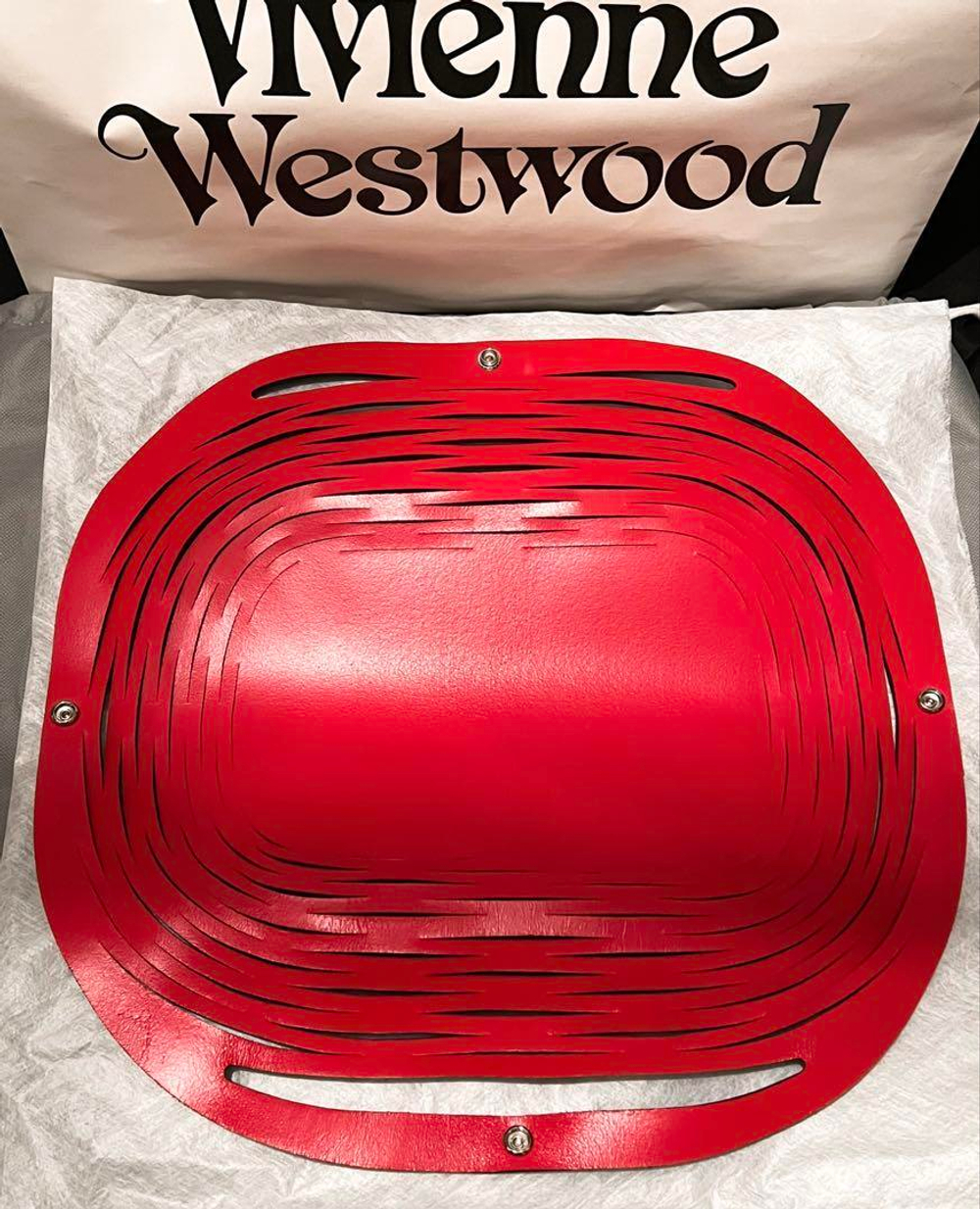 VIVIENNE WESTWOOD СУМКА ЧЕРНАЯ С КРАСНЫМ С ЛОГОТИПОМ БРЕНДА