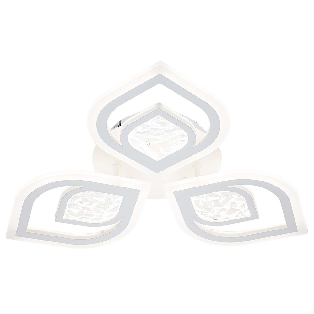 Светодиодный светильник 70Вт, 5200Лм, 3000К-6000К,Ra>80, ИК-пульт, плавная регулировка мощности, изменение цветовой температуры, ночник, металл/акрил, белый