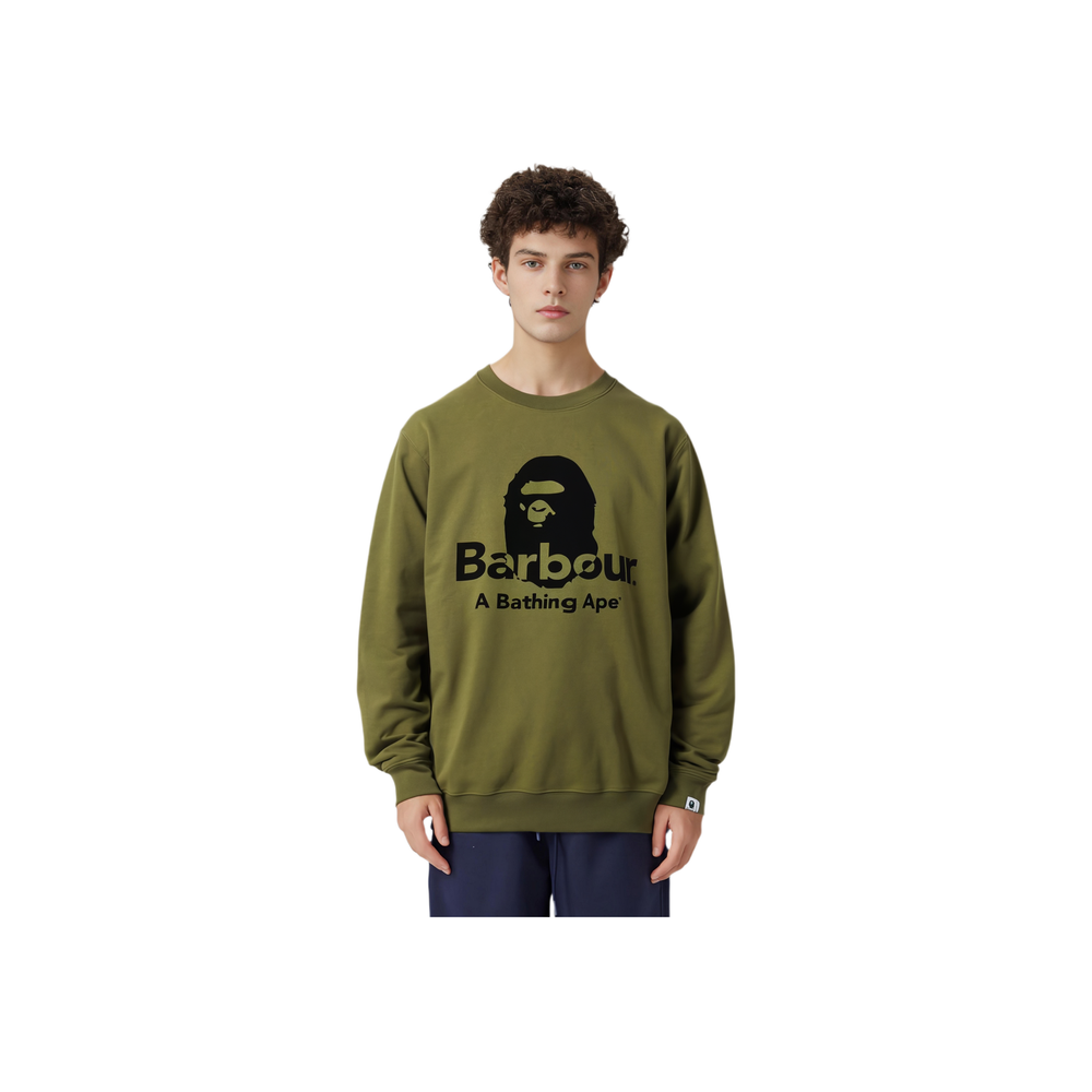 A Bathing Ape X Barbour Crewneck