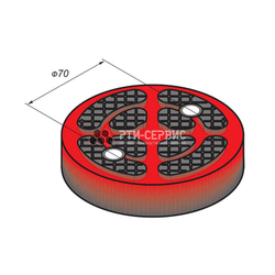 Резиновая накладка (РТИ-СЕРВИС 1041) для подъемников "EverLift", "Launch"