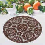 Салфетка на стол 38см «Кружево» шоколад