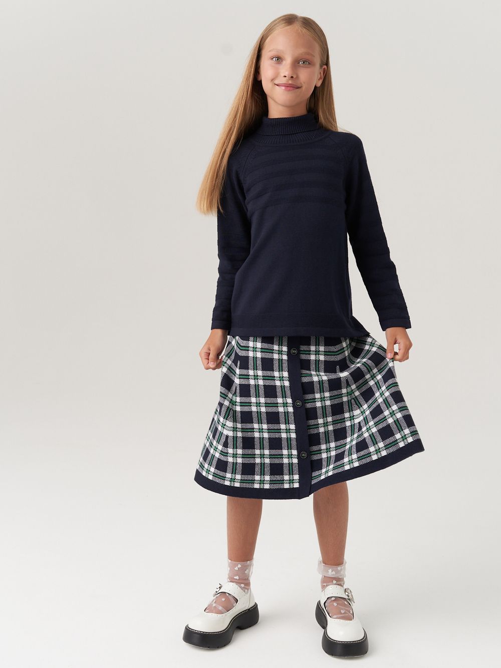 Водолазка в школу для девочки AT743  синий