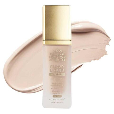 Тональная основа Global Fashion, Glowy Liquid Foundation 4in1:Primer+Concealer+Highlighter+BB cream, SPF 15, 37