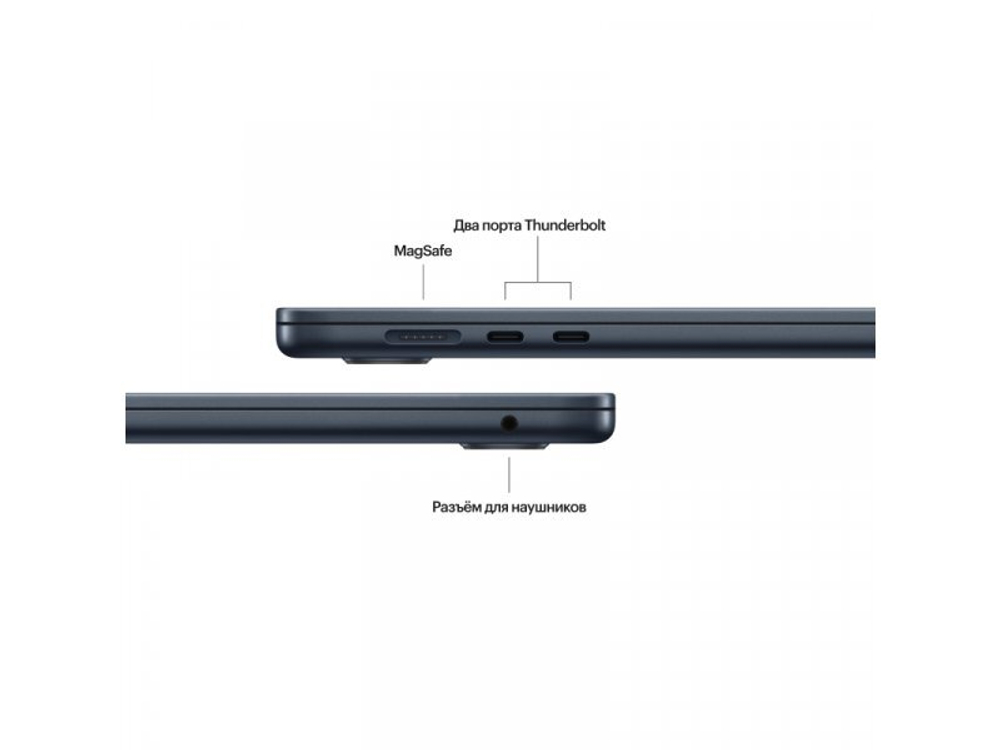 Ноутбук Apple MacBook Air 15 2024 M3 (15.3/2880x1864/16GB/256GB SSD/Apple graphics 10-core) Midnight (MC9G4)