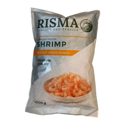 Креветки 100/200 бланш. очищ. б/хв. Risma ~ 1 кг