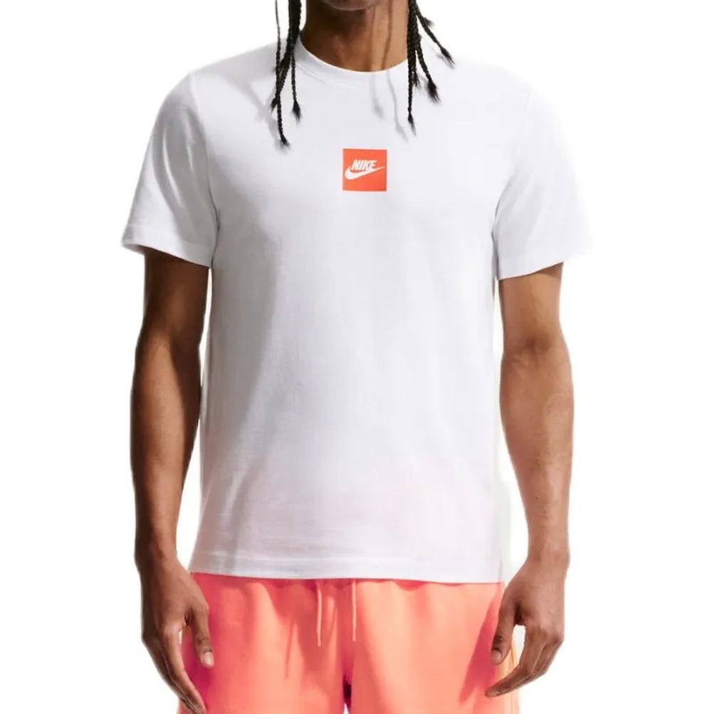 Мужская теннисная футболка Nike Sportswear Just Do It - white/black