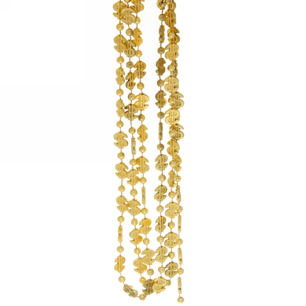 Бусы на ёлку 1,5м «Доллары» 1,2см, Золото