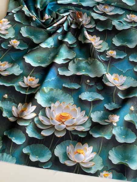 ЛОТОСЫ, 100% хлопок, Handmade Fabrics 6