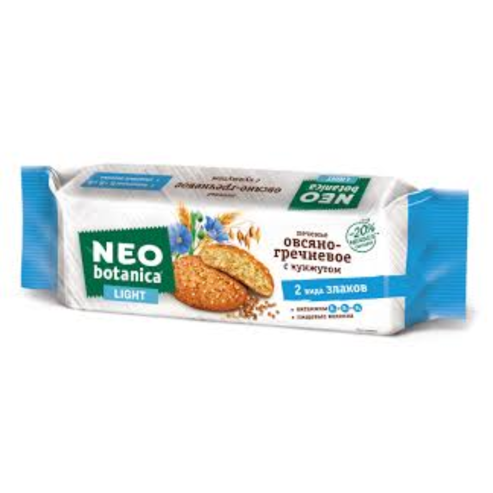 Печенье овсяно-гречневое Neo Botanica с кунжутом 280 гр