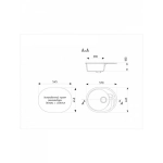Мойка для кухни Агата AG3C3 серая овальная кварцевая глянцевая 570*465мм