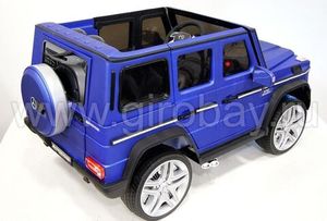 Детский электромобиль River Toys Mercedes-Benz-G65-AMG синий фото №12