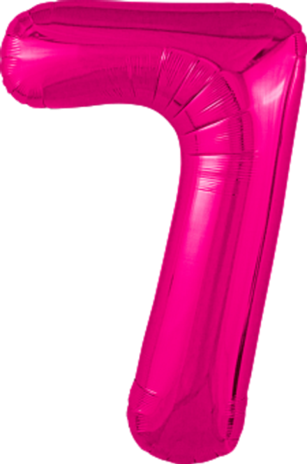 Р Цифра 7 Slim Фуксия (40''/102 см)