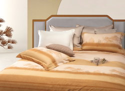 КПБ евро "Тепло природы", цв. оранжевый (хлопок) под:200х230см, пр:245х250, нав:48х74см (2шт)