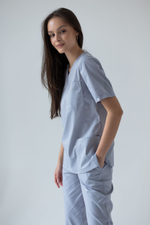 Блуза женская м644 Toray стретч серый29