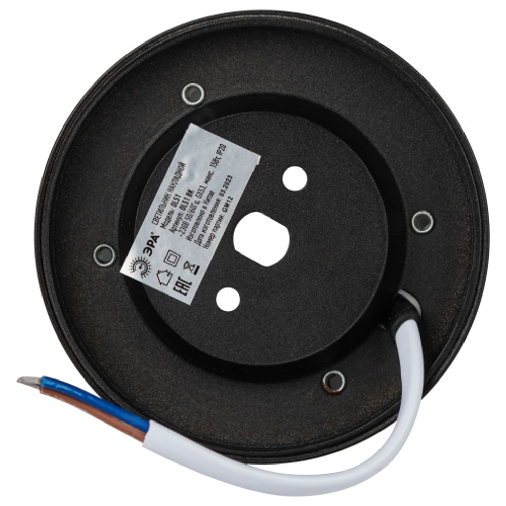 Светильник настенно-потолочный спот ЭРА OL51 BK GX53 IP20 черный | Накладные светильники