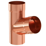 Тройник трубы Aquasystem D125/90 мм медь