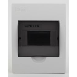 Корпус пластиковый встраиваемый ЭРА SIMPLE ЩРВ-П-06 IP41прозрачная крышка белый | Корпуса пластиковые распределительные