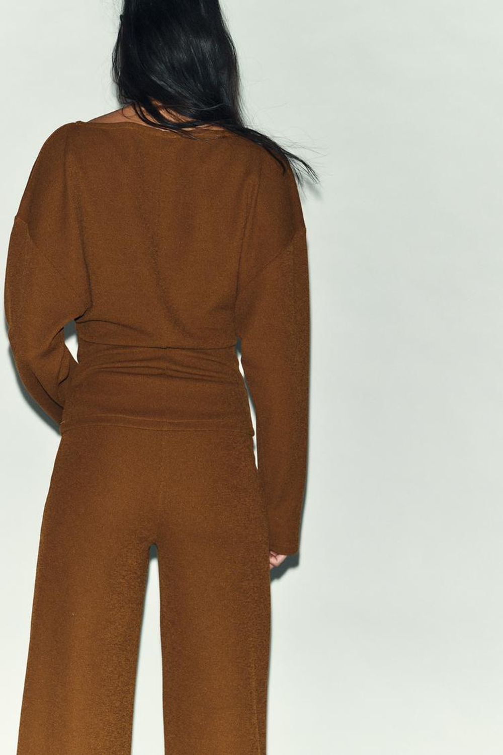 ZARA ФАКТУРНЫЙ ТОП С ПРЯЖКОЙ, ГОРЧИЧНЫЙ