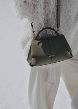 POLENE СУМКА MOKKI MINI, ДЫМЧАТО-ЗЕЛЕНЫЙ