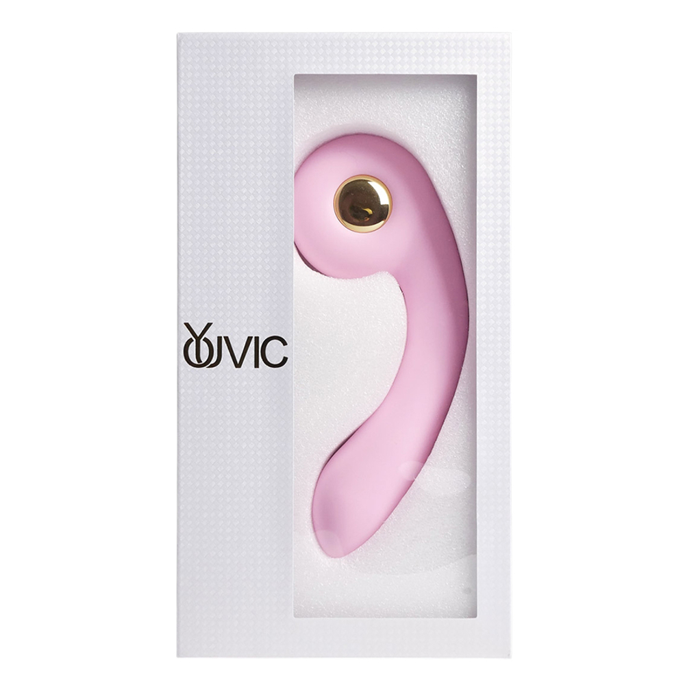 Розовый вибратор 19,9см для точки G c нагревом Youvic Bendable Heating G-Spot Vibrator CM903