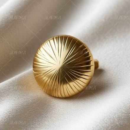 Ручка латунная мебельная кноб Солнце