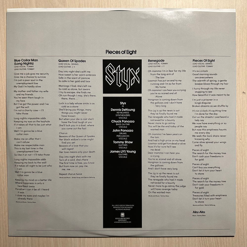Styx - Pieces Of Eight (США 2015г.)