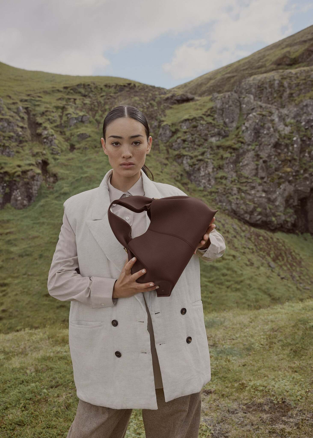 Сумка Polene Numero Neuf EDITION TEXTURED SANDALWOOD