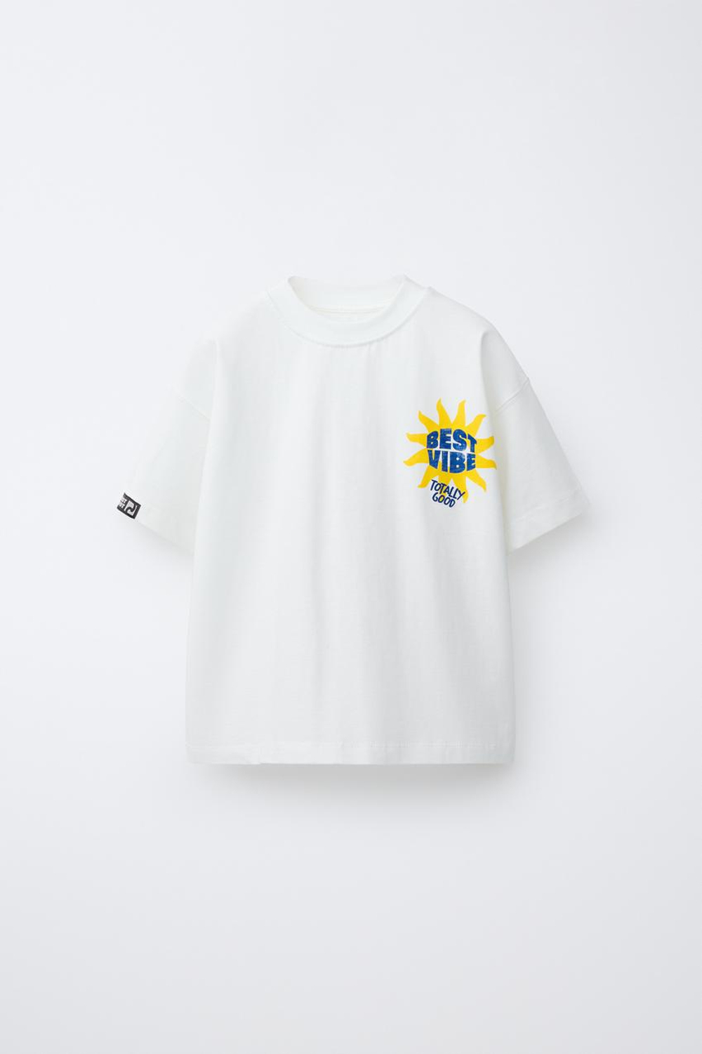 ZARA ФУТБОЛКА С ПРИНТОМ SURFER, БЕЛЫЙ