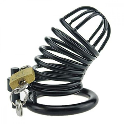 Насадка пояс верности мужская с кольцом металл черный