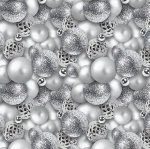 Бумага упаковочная 50х70 см «Волшебные шары», серебро (1 лист)