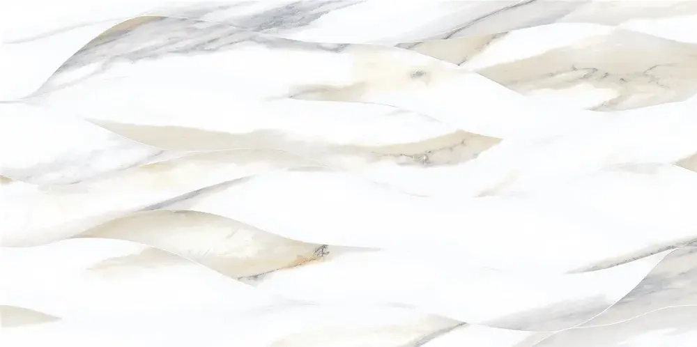 Настенная плитка ALMA Ceramica TWU09CRS014 Corsica 50x24.9 белая глянцевая рельефная под мрамор