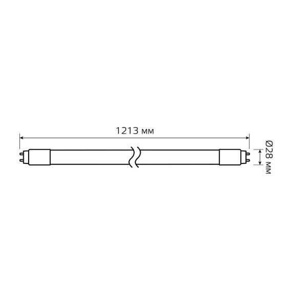 Лампа светодиодная Gauss G13 24W 6500К матовая 93034