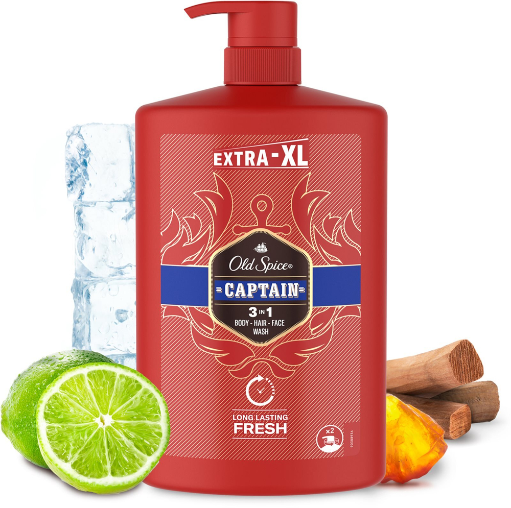 Old Spice Captain - гель для душа для мужчин /   1000  ml  / GTIN 8006540818824
