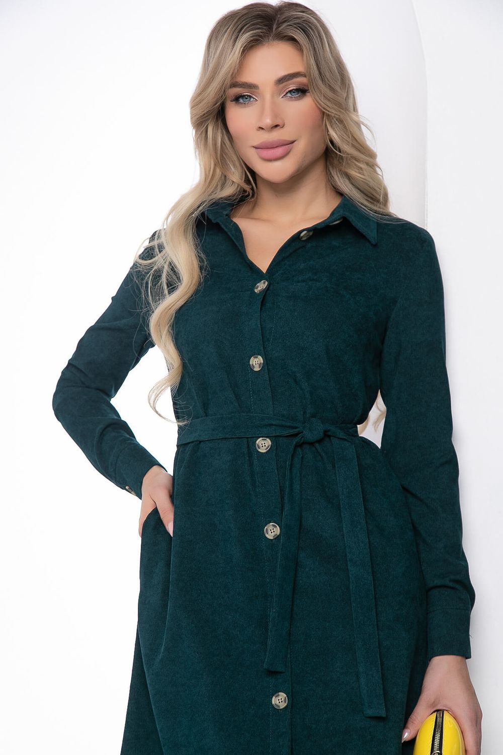 Платье рубашка "Джоанна" (изумруд) П8528 LT Collection