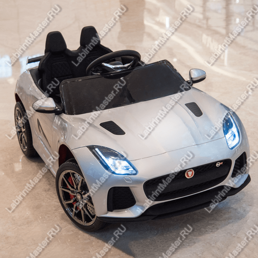 Детский электромобиль "Jaguar" серый