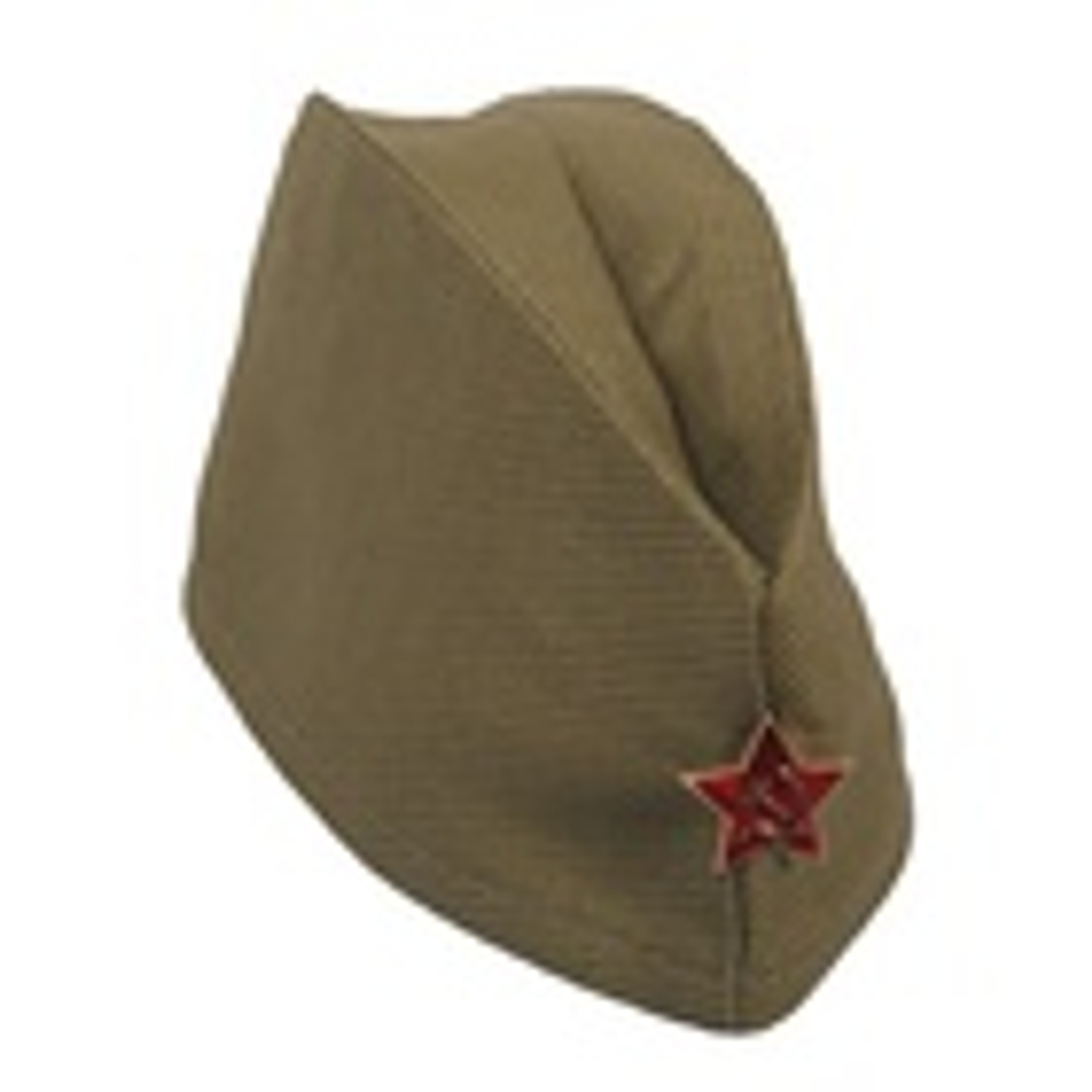 Пилотка детская военная со звездой текстиль XS-S