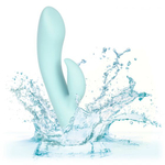 Нежно-голубой вибромассажер-кролик Pave Marilyn - 18,5 см. (Цвет: нежно-голубой)