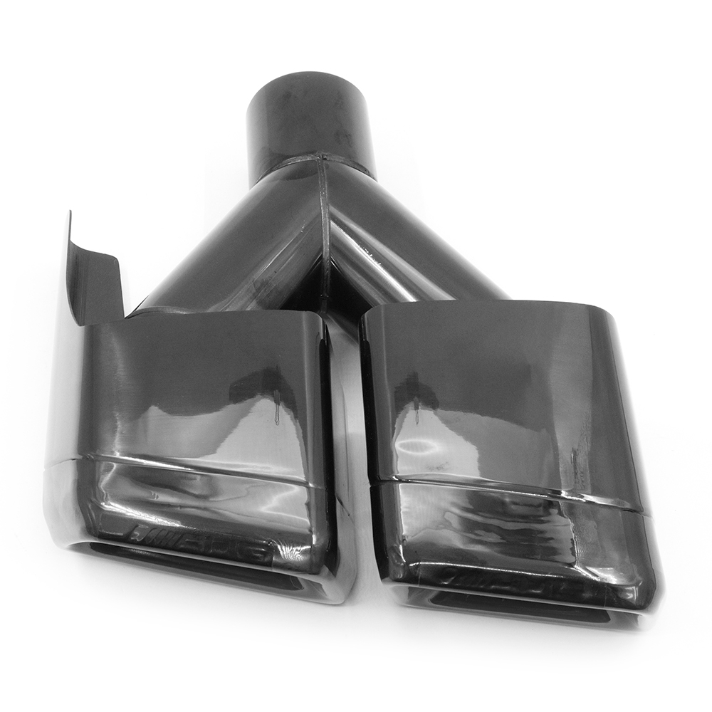 Насадка на глушитель AFM2-63-255х100-300L ЧЕРНАЯ квадрат Benz W212 E63