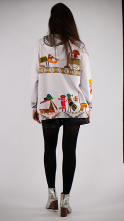 Зип худи «Прелюдия к цивилизации», принт по мотивам художника Виктора Браунера