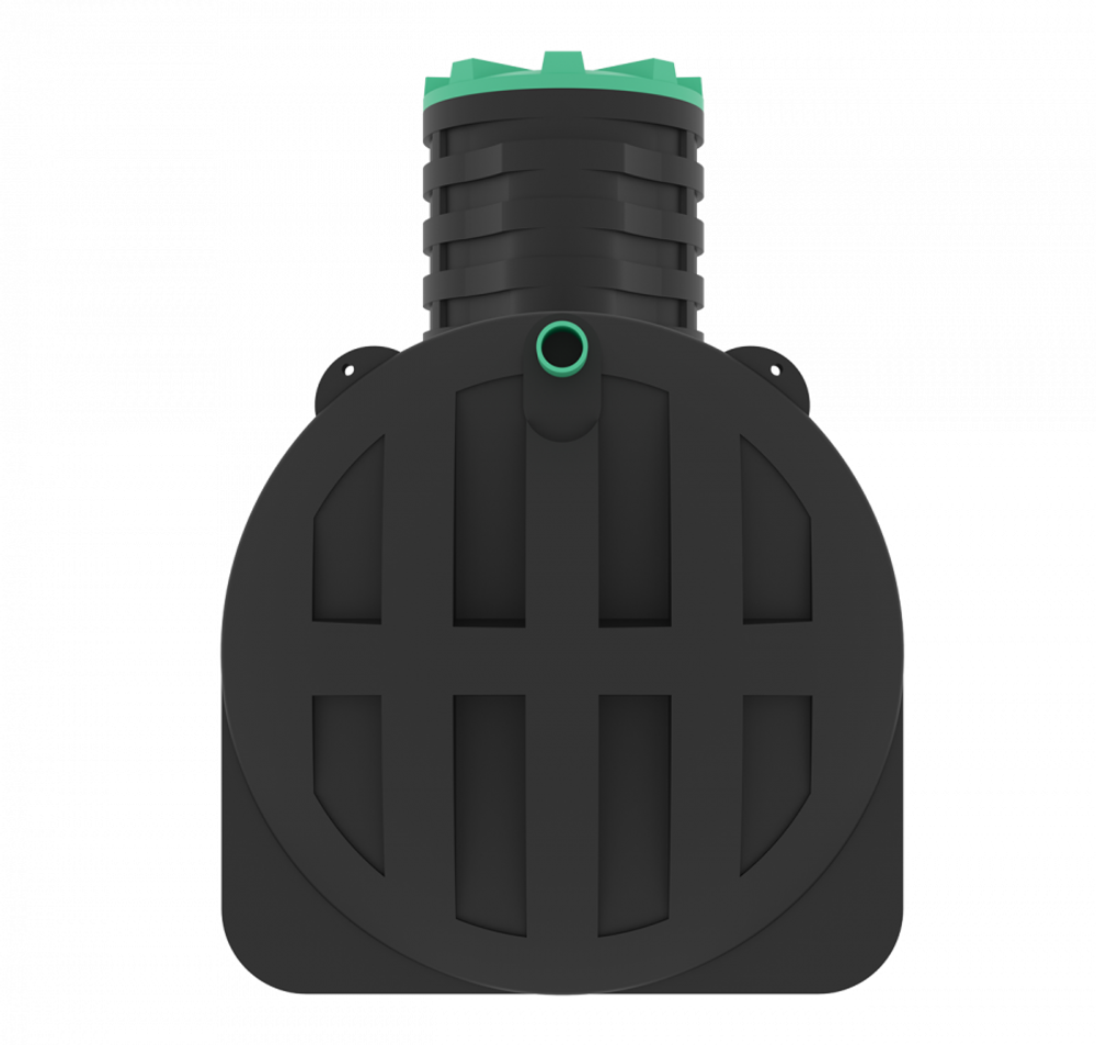 Септик переливной Мультпласт Термит Профи+ 4,0 PR 4000 л. горизонтальный / 1600 л. в сутки / 7-8 чел. / принудительный сброс (2300x1500x2370см;159кг;черный) - арт.555460