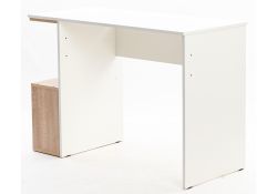 Письменный стол Дижон 110х50х75 белое тиснение / дуб сонома